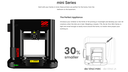 XYZprinting da Vinci miniMaker 3D Printer (White Color + WiFi)