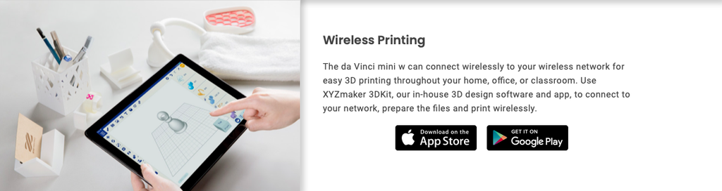 XYZprinting da Vinci miniMaker 3D Printer (White Color + WiFi)