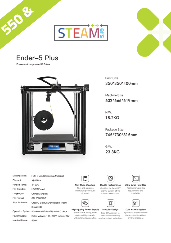 CREALITY PRINTER ENDER-5 PLUS